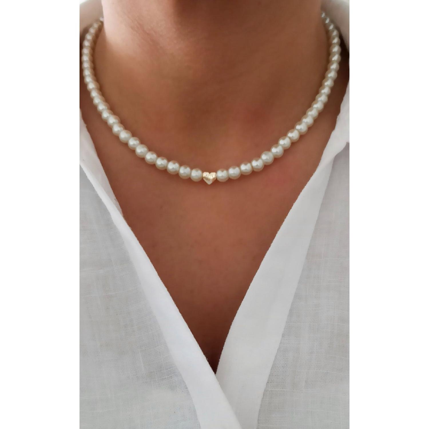

Glass Inci Heart Necklace