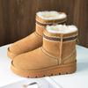 Thick-soled Snow Boots Women's Fleece Thickened 2025 New Ethnic Style Embroidered Outdoor Short Boots Northeast Non-slip Cotton Shoes