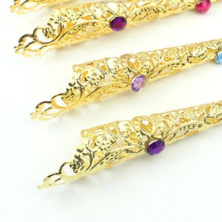 10 Pack Fingernail Claw Rings Knuckles Rings Nail Art Decorations for Enhancing Belly Dance and Halloween Party Outfits