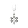Rhinestones Keychain Pendant Sparkling Snowflake Key Chain for Jewelry Lovers