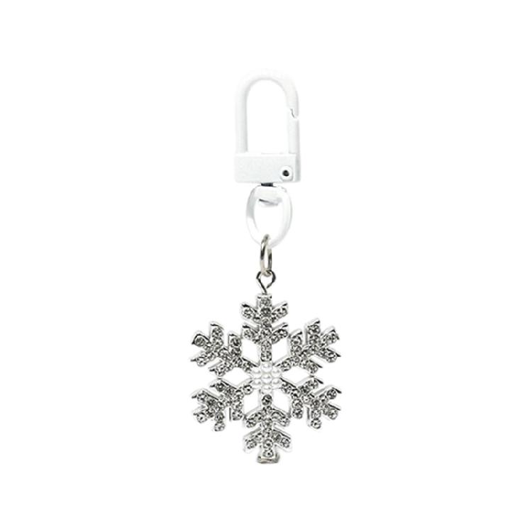 Rhinestones Keychain Pendant Sparkling Snowflake Key Chain for Jewelry Lovers