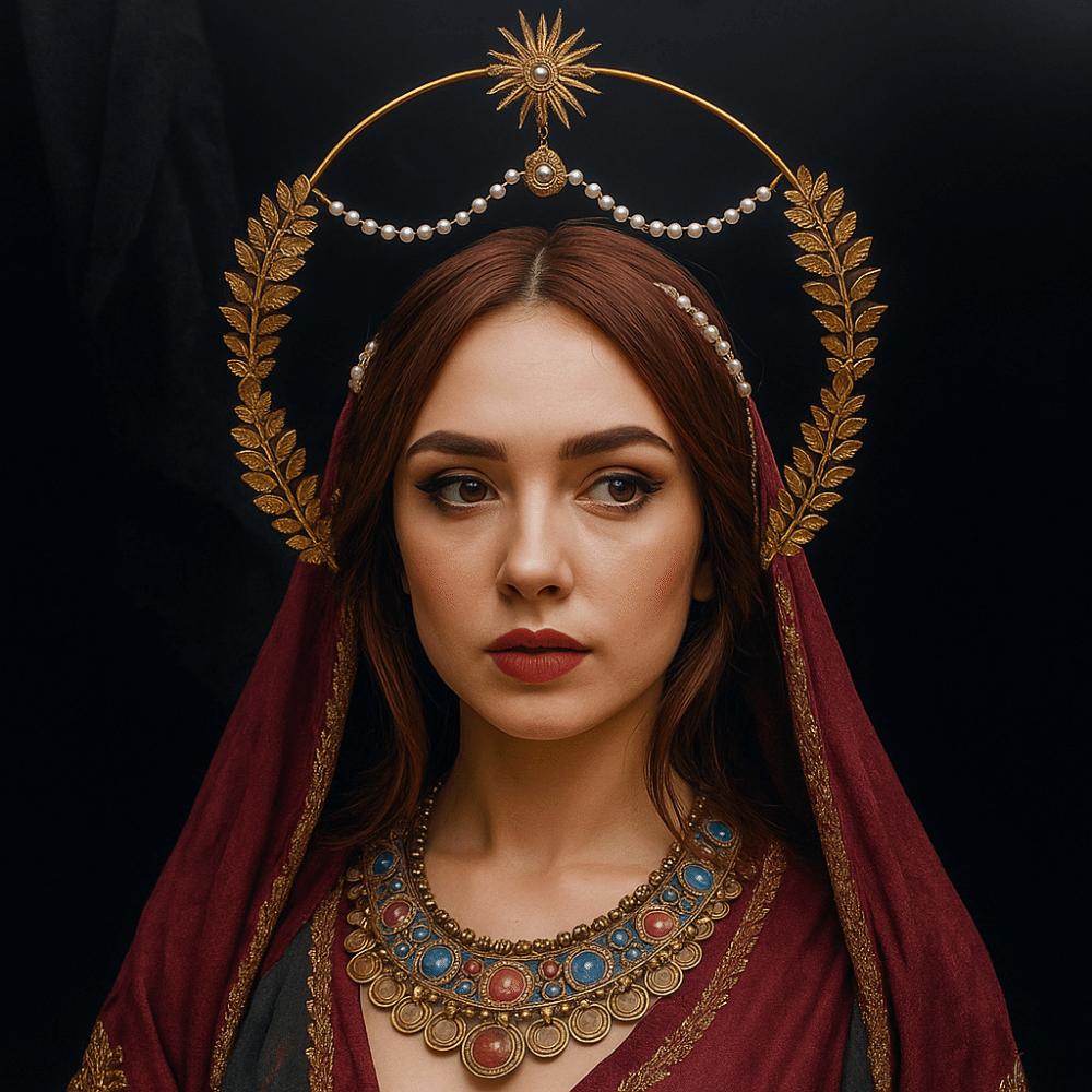 Sun God Halo Headband Star COSPLAY Hair Hoop Headpiece Baroque Crown  Ladies/Girls