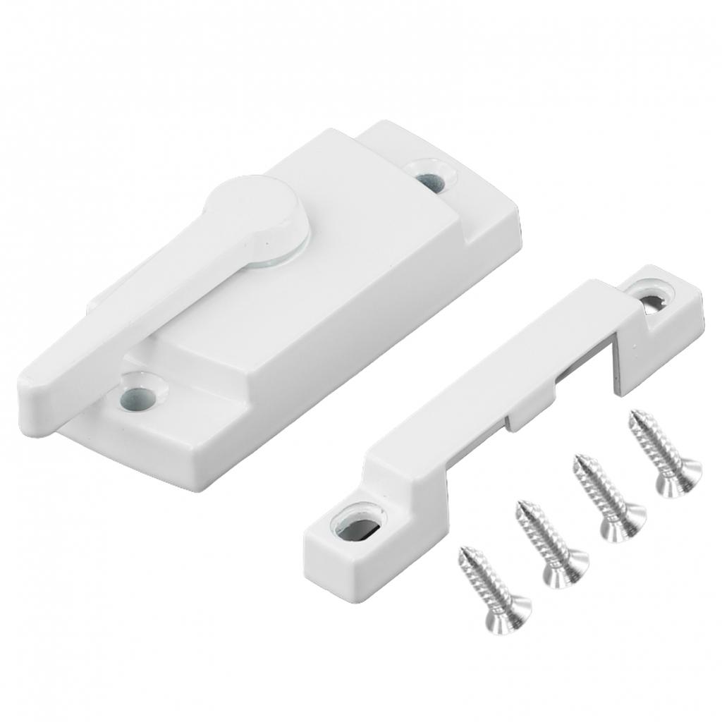 White Fitch Catch Lock for Casement Sash with Zinc Alloy Sliding Mechanism