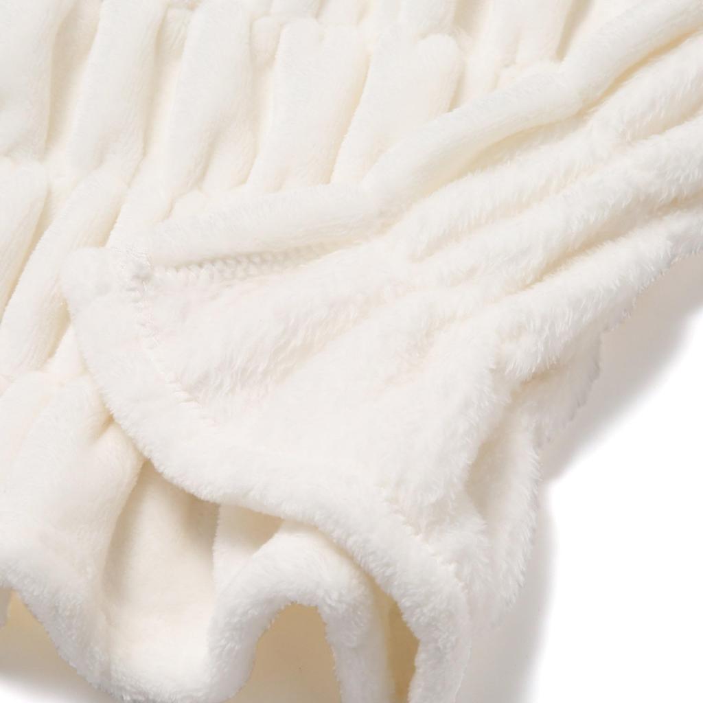 Francfranc Fluffy Ripple Throw (170cm X 130cm) Ivory 2025 Model