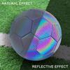Reflective Soccer Balls Football for Night Game Training, Size 4 Size 5 Glowing Soccer Balls Reflective Soccer Balls