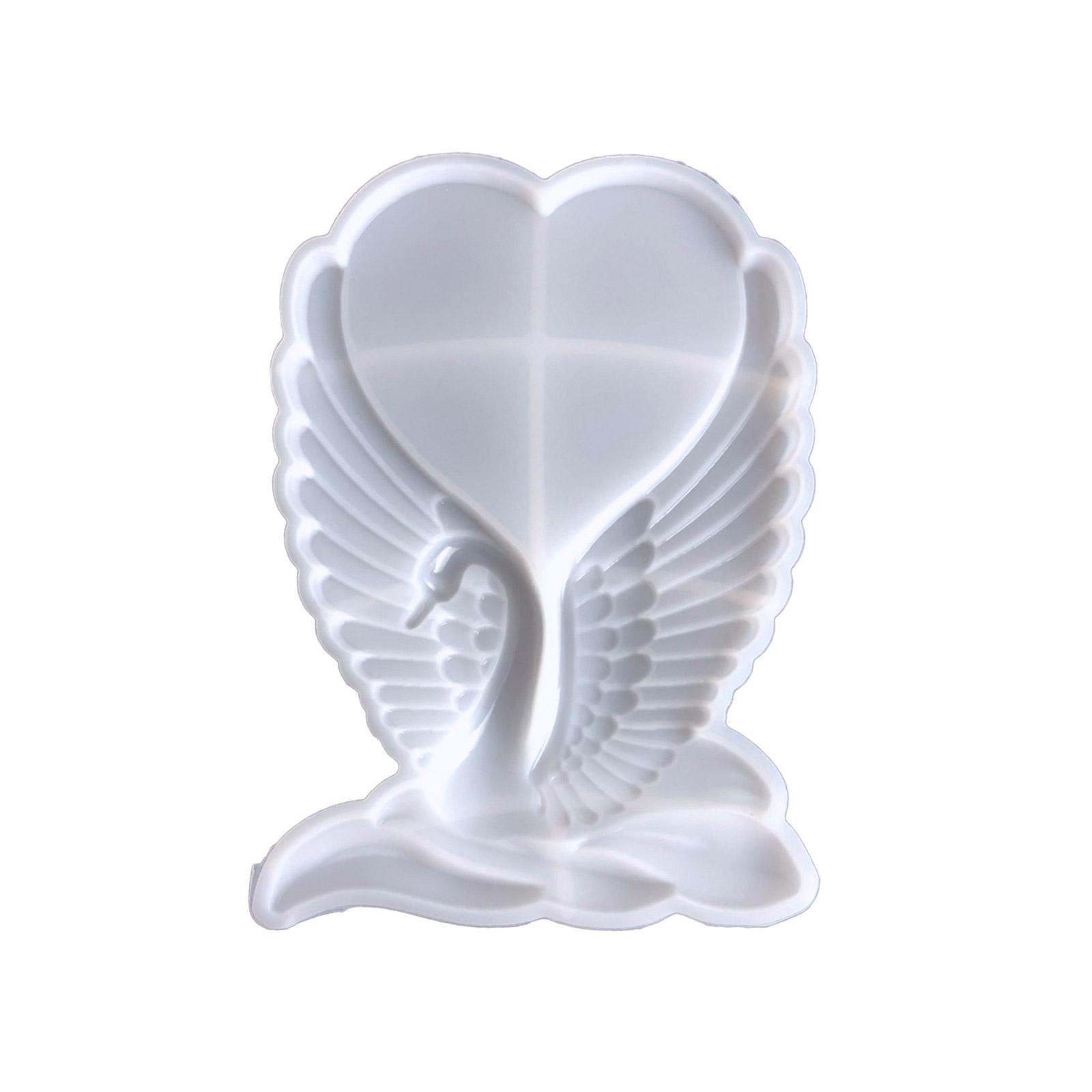 

Photo Frame Resin Mold Silicone Swan-Wings Heart Mould Set for Epoxy Resin Casting DIY Photo Frame Craft Display Tool 1 чистый