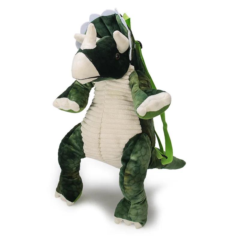 Plush T-Rex Backpack for Kids Dinosaur Bag for Kids with Adjustable Straps & Zipper Dino Costume Accessories for Boys Girls