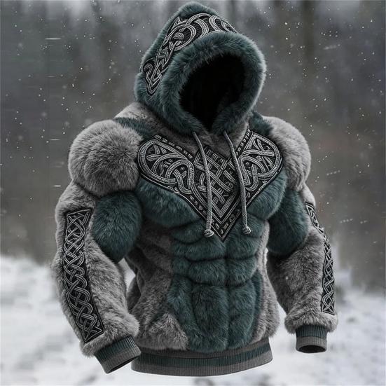 Чоловічий светр-худі з капюшоном на шнурку, з довгим рукавом, 3D цифровий принт, вуличний стиль, повсякденний, для тренувань