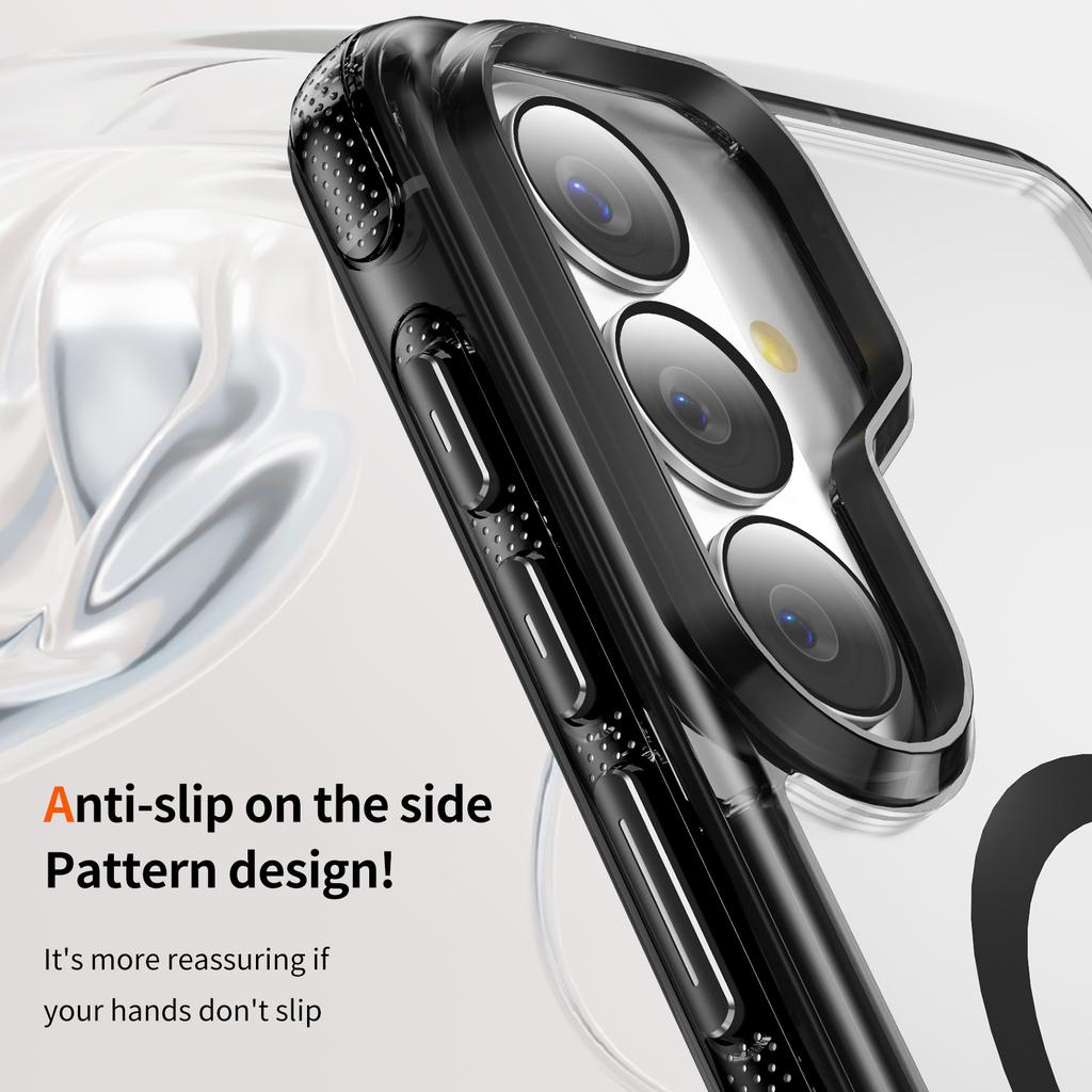 Magnetic Clear Hybrid Shockproof Cases For Samsung S26 S25 S24 Plus Ultra For Magsafe Metal Lens Ring Anti-fall Bumper Cover