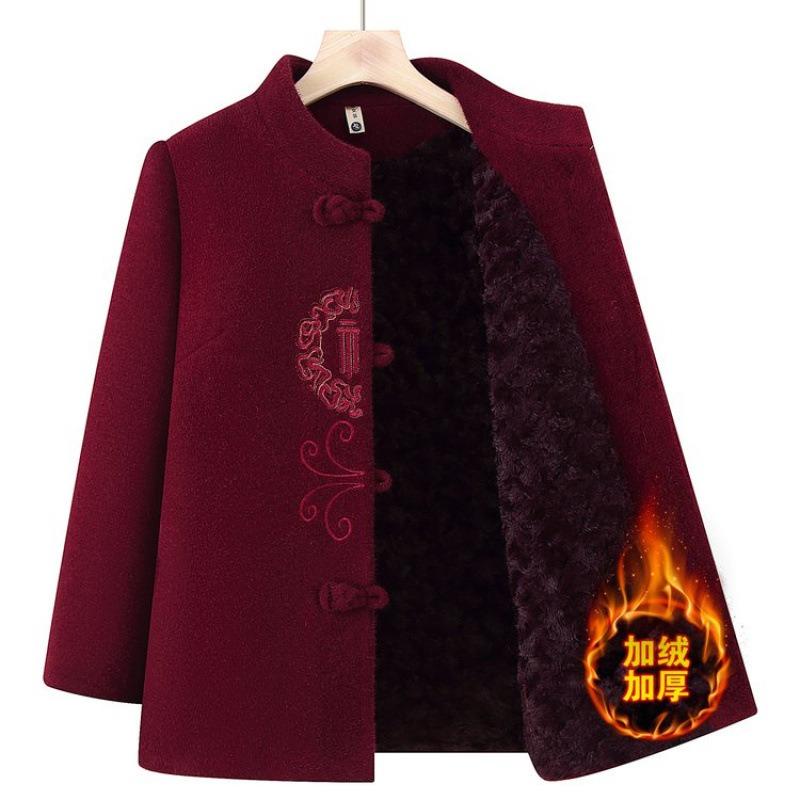 Winter woolen jacket fleece festive wife top old mink clothes