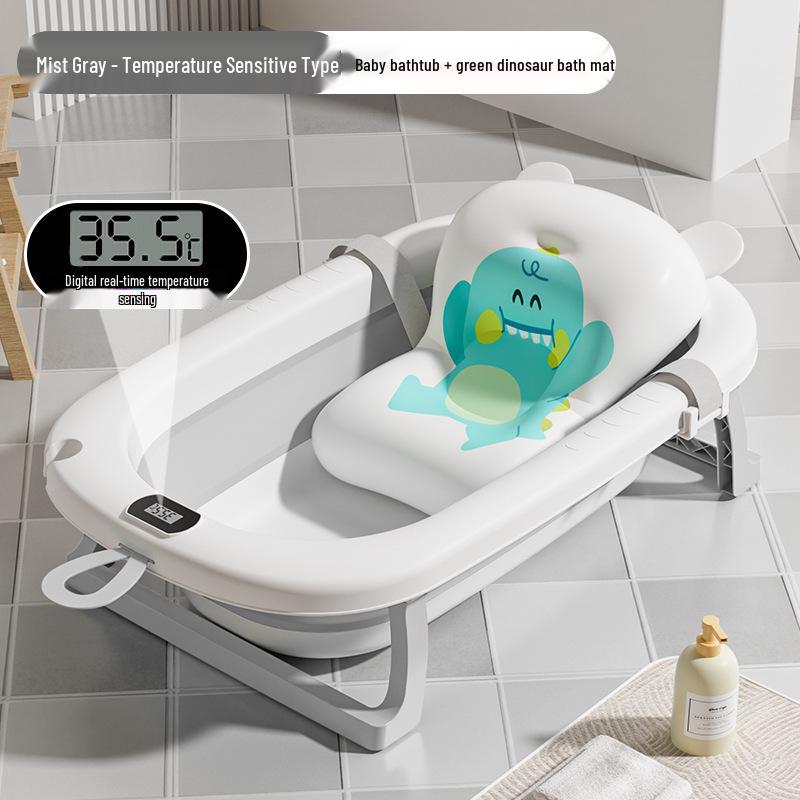 Foldable Baby Bathtub - Large, Sit or Lie for Kids, Newborn Bath Essentials for Home Use
