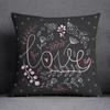 Cool black style black background printed pattern cushion cover for home bedroom living room sofa decorative pillowcase