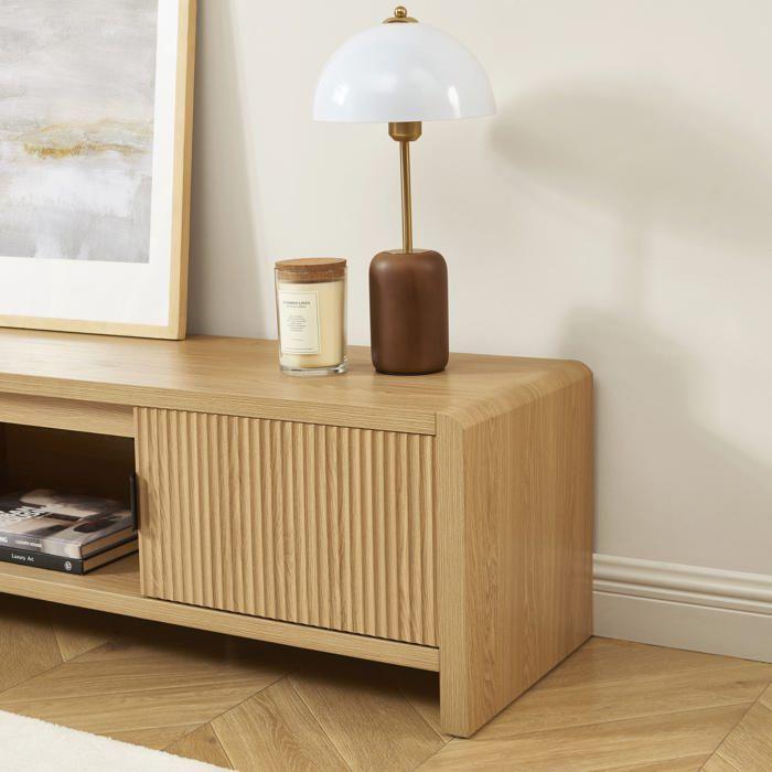 Meuble TV UTICA Effet Chêne 160cm - Bois