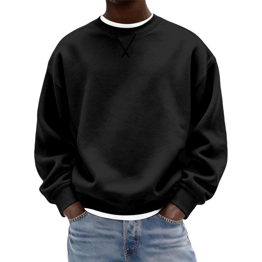 Men's Casual Sports Hoodie Round Neck Long Sleeve Top