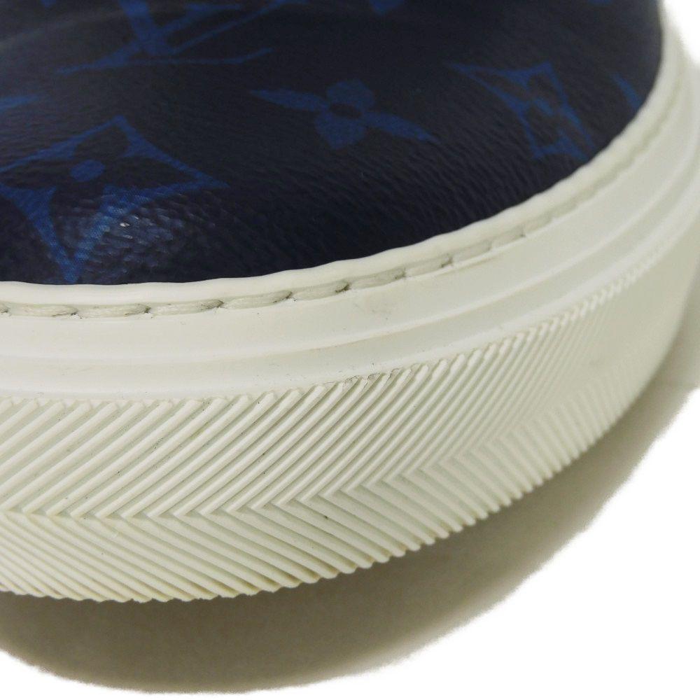 Used 12564 Trocadero Line 7896 6 Eclipse Black Silver Blue Low-Cut 9.8" Monogram Cobalt Men's from Japan AUTHENTIC