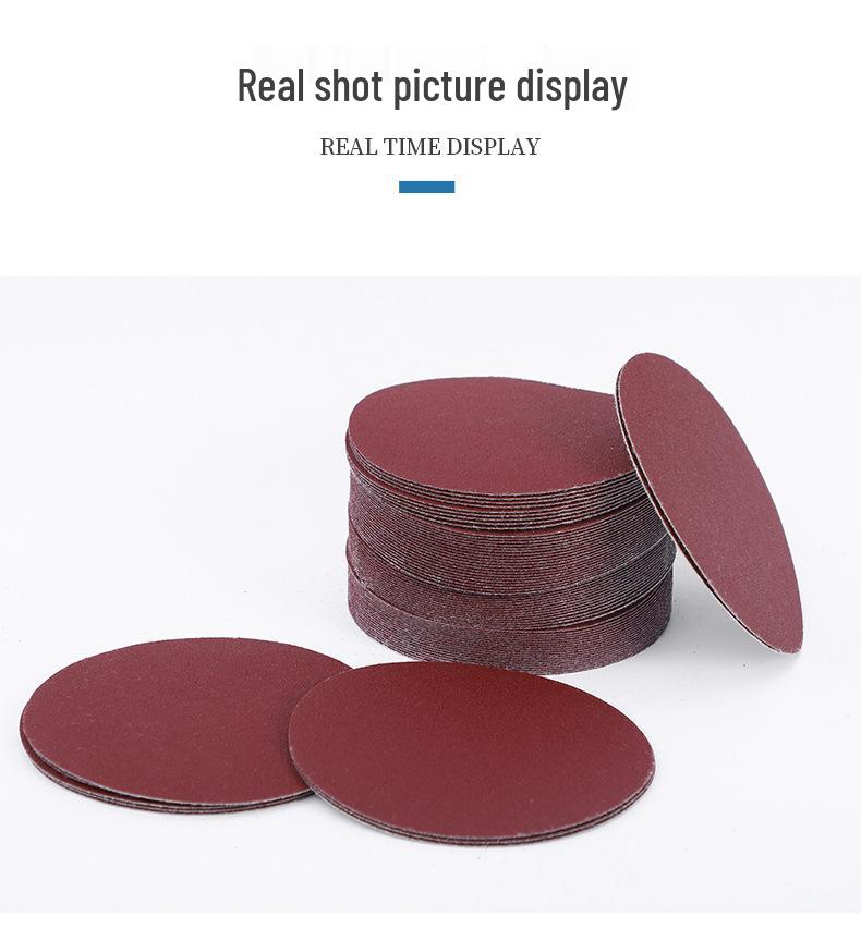 4" Red Self-Adhesive Velvet Sanding Discs for Polishing - 5 Pack