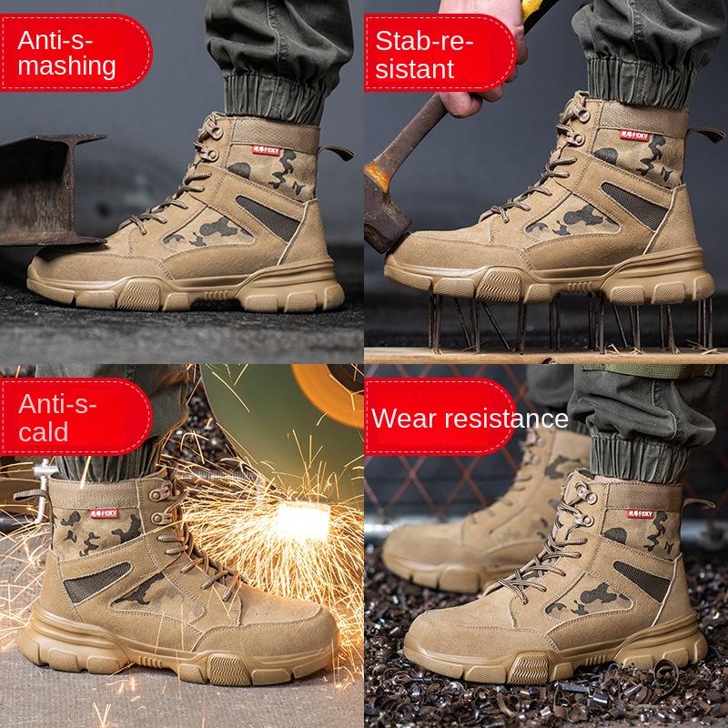 Insulated 10kv Light Sole Anti-smashing and Anti-piercing Labor Insurance Shoes Men's Labor Insurance Boots High Boots Men's Boots