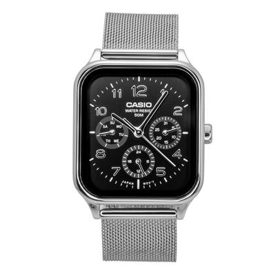 Standard Analog Stainless Steel Black Dial Quartz MTP-M306M-1AV Men's Watch