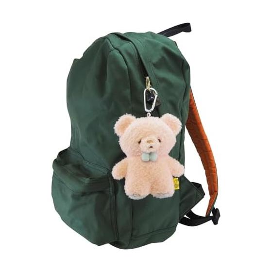 Sunlemon Fluffy Tatton Pass Pouch Bear PK 12 x 5 x 19cm Miscellaneous Goods/IC Card Holder/Small Items Carabiner/Reel Cord Included Animal Bear