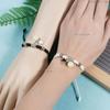 Charm Cat Flower Heart Key Lock Cross Matching Friend Bracelet Jewelry  Luminous Beads Star Couple Bracelet For Women Men