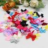 50-100Pcs/Pack 2*2.5cm Small Dacron Ribbon Bow Flower Craft Decoration Handwork DIY Party Decoration Colored Ribbon Bows