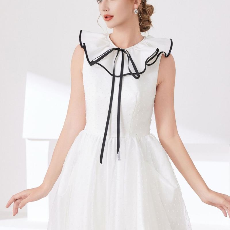 Fashion Laceup Tied Collar Neckpiece Decorative Cape Shawl Collar For Women Daily Styling and Formal Outfit Decoration