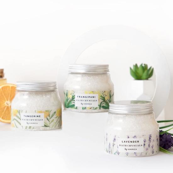 Kimirica Bath Salt Trio Gift Pack For Body Spa, Relaxation and Pain Relief, 100% Vegan , Green Tea, Ginkgo Biloba and Aloevera, 300gm 100% Vegan