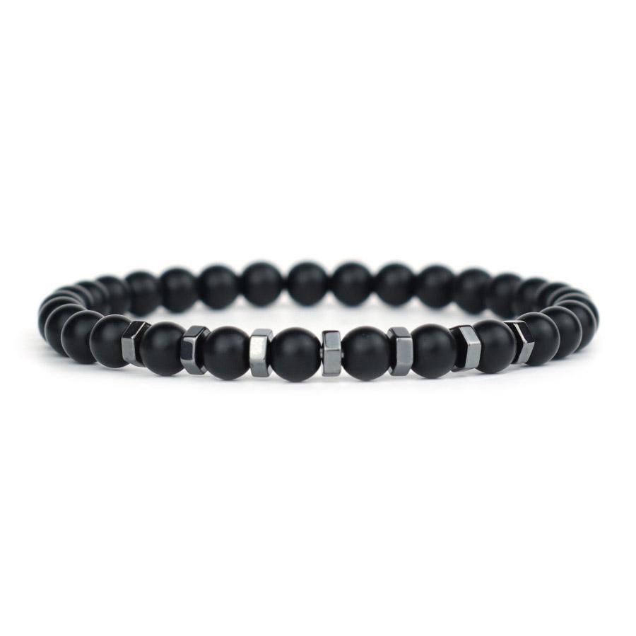 New 6mm Tiger Eyes Lava Stone Strand Bracelet For Men 6 Colors Available Hematite Meditation Healing Braslet Sports Accessories