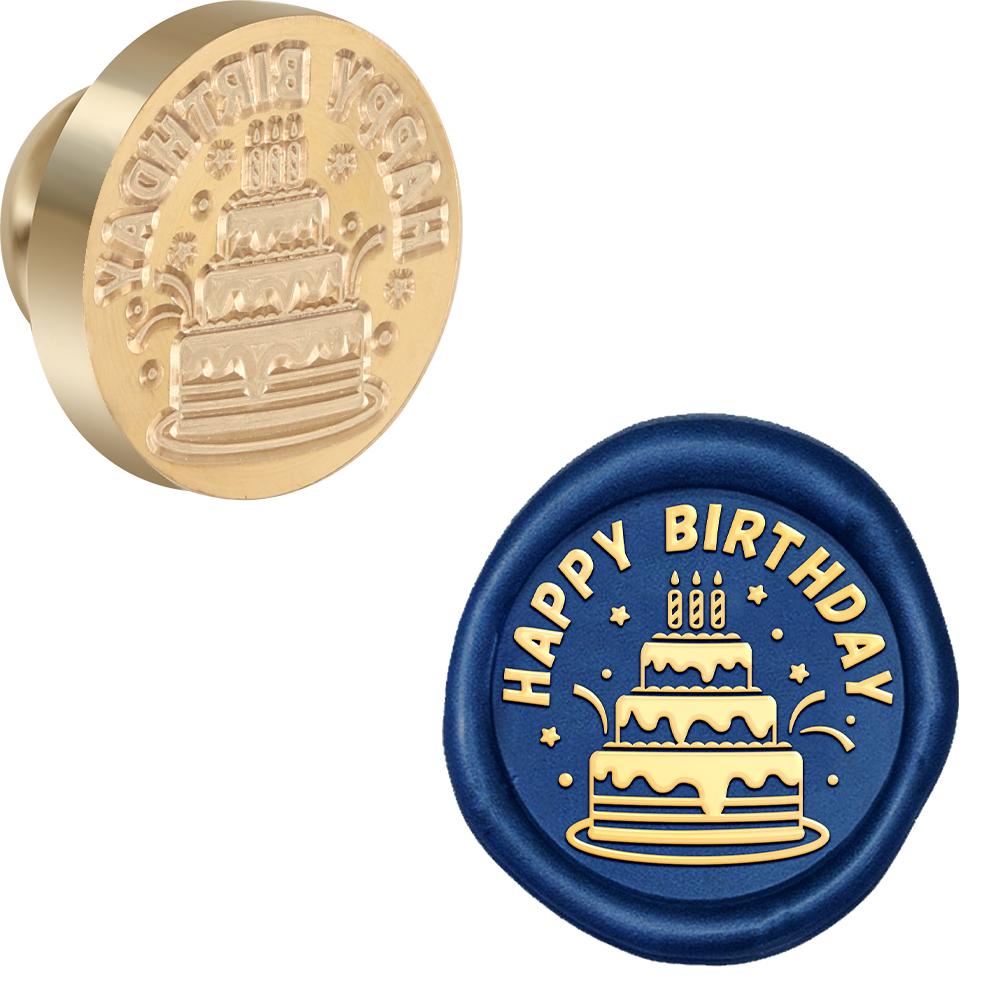 Finest Wine Wax Seal Stamps Brass Head (not included Wax Seal Beads) For You,Open Here,Open me,Good luck 0.98" Removable Round