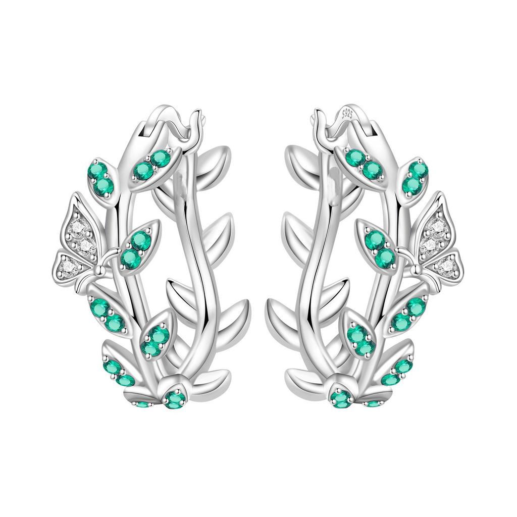 Elegant Orchid And Tulip Floral Hoop Earrings For Women Sophisticated Botanical Design Dainty Jewelry Gift