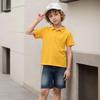 Boys Girls Plain Short Sleeve Polo T Shirt Summer Fashion Collar Top Elementary School Uniform Comfortable Cotton