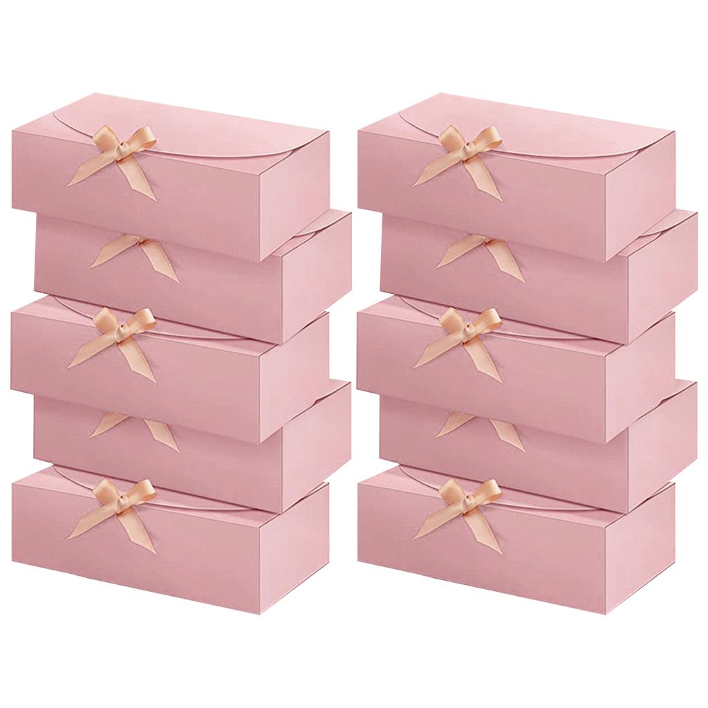 Gift Boxes With Lids, 6.5''x6.5''x2'' Black Gift Boxes For Presents, Paper Boxes Gift Boxes With Ribbon For Birthday Wedding Party Chocolate Candy