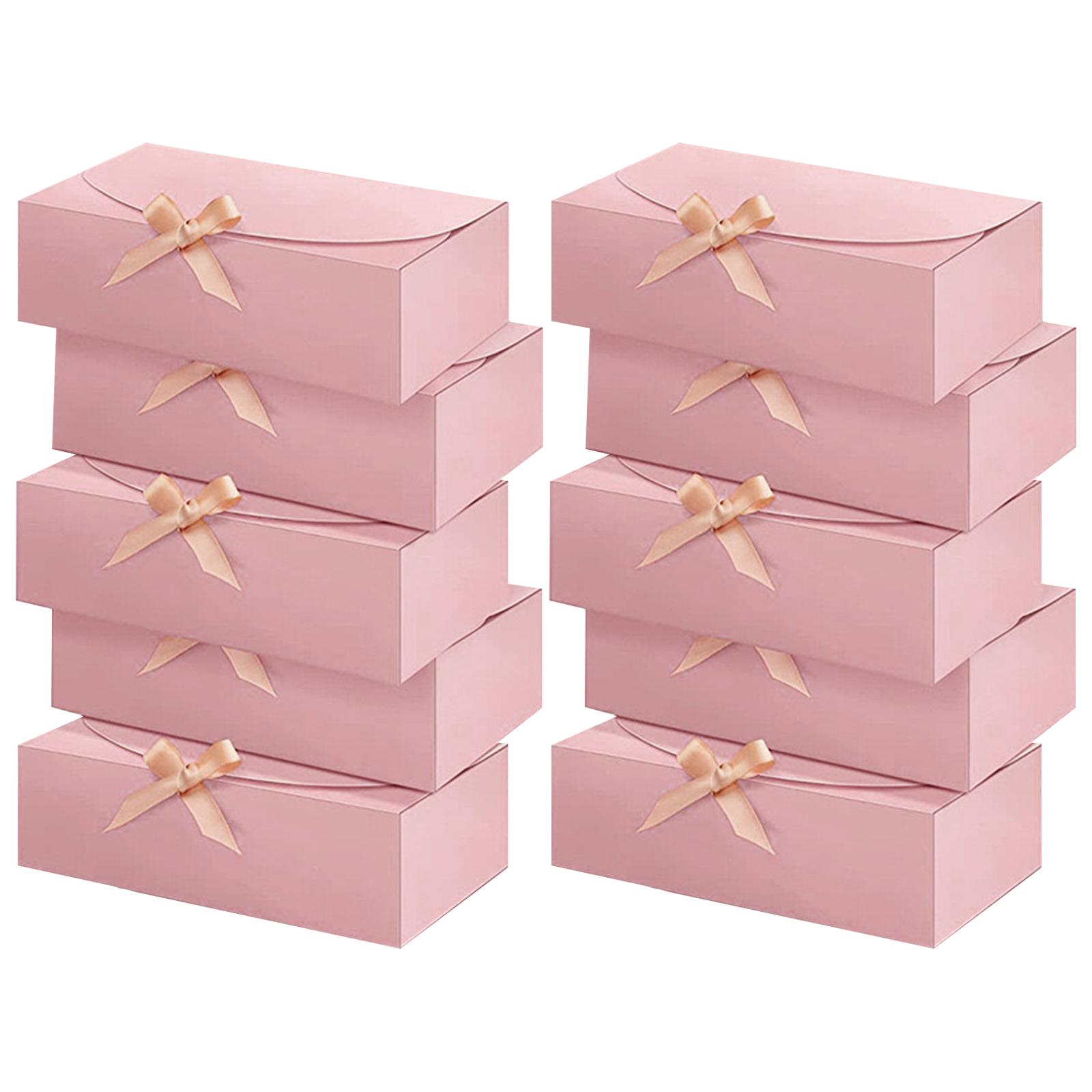 

Gift Boxes With Lids, 6.5 x6.5 x2 Black Gift Boxes For Presents, Paper Boxes Gift Boxes With Ribbon For Birthday Wedding Party Chocolate Candy