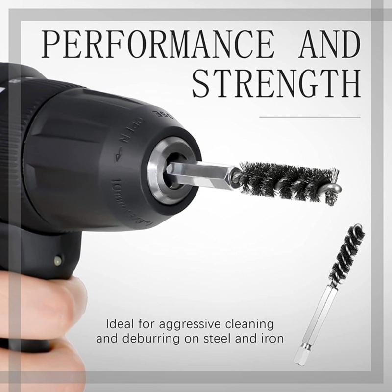 2/4 Pcs Golf Shaft Ferrules Brush Golf Clubs Head Hosel Brush Stainless Steel Bore Brush Wire Brush Cleaning Tool