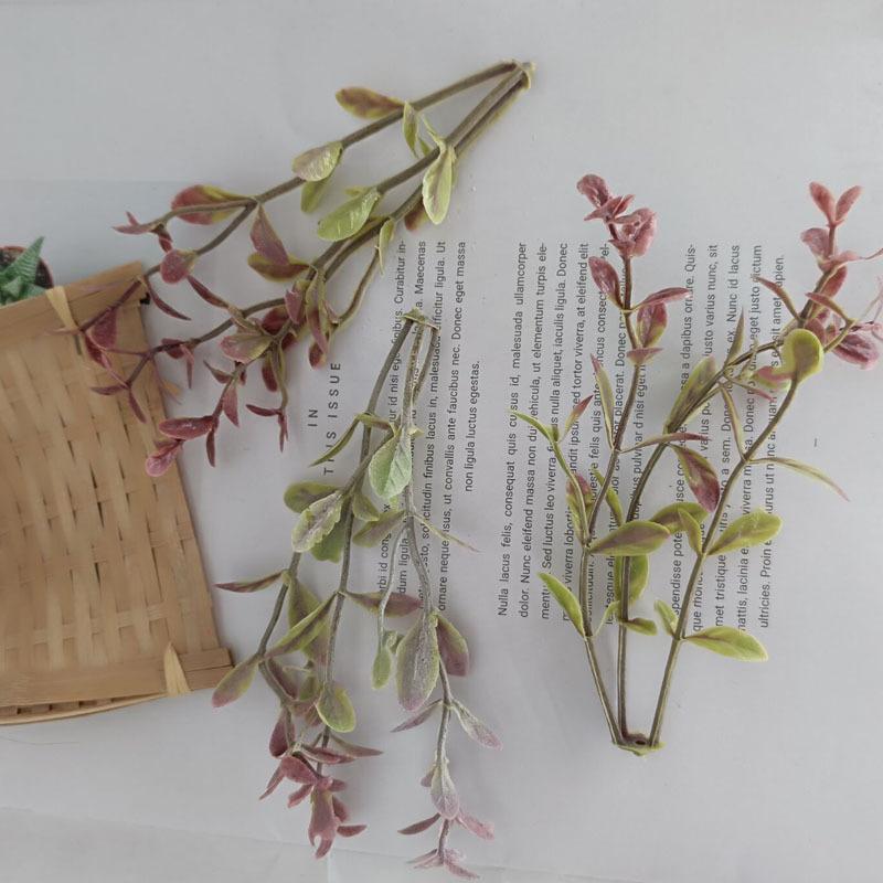 5pcs Mini Branches Stamen DIY Wreath Decorative Accessories Artificial Flower Leaves Grass Christmas Party Decoration Fake Plant