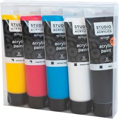 Acrylic Paint - Creall Studio - Assorted Colors - 5 X 120ml Tubes - For Children