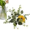 1Pc Artificial Floral Sunflower 25CM DIY Artificial Greenery Garland Wedding Table Party Decorations Candle Ring Candlestick