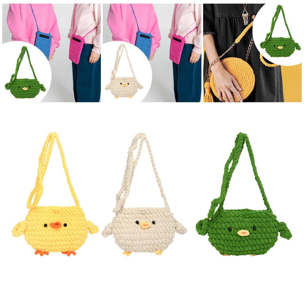 Knitted Crossbody Bag for Women, Lightweight, Cute, Shoulder Outdoor Shopping