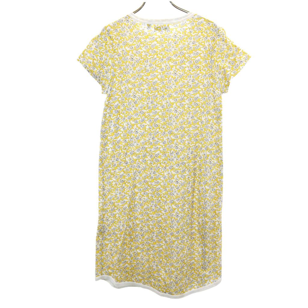 BEAMS BOY Made In Japan Floral French Sleeve Knee-length Dress White Women Used