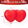 2pcs 7cm Heart Stress Balls Valentine's Day Heart DIY Mini Foam Balls Stress Relief Balls for School Carnival Reward Party Favor