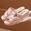 Women's slippers heightened thick-soled going out high-end wedge heels high-heeled sandals home non-slip hollow women's shoes