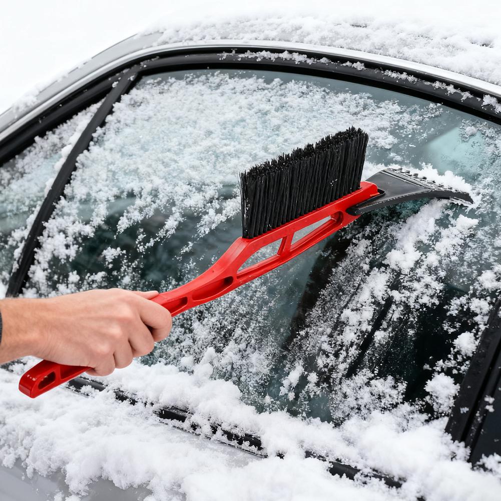 2-in-1 Auto-Schneebürste und Eiskratzer Auto-Schneebürste Multifunktionale Schnee Lange Reinigungsschaufel Schaufel Entfernung Griff Kratzer N5M4