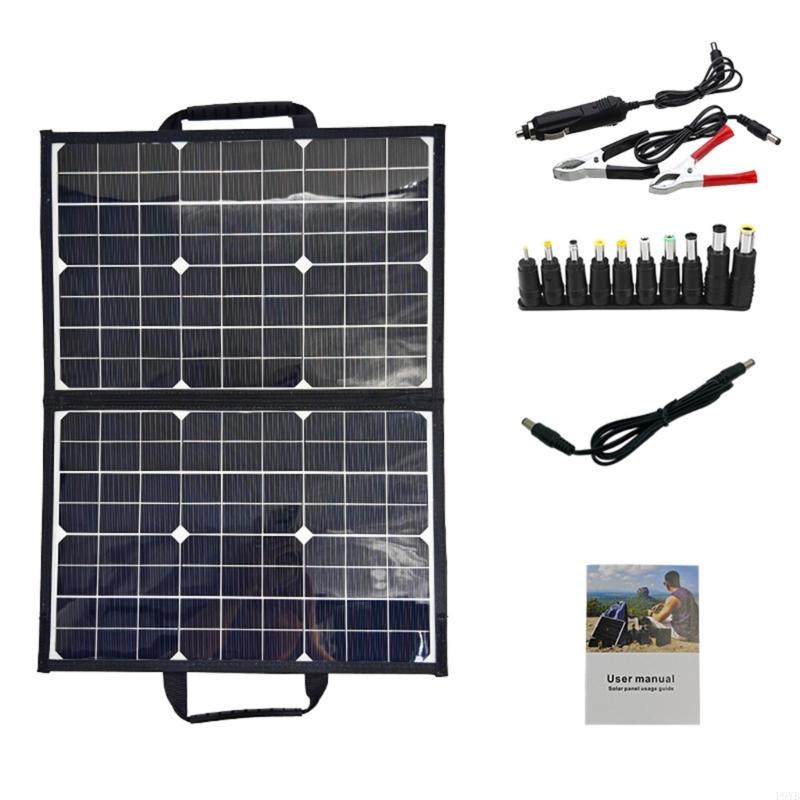 40W Folding Solar Panel Portable Power Supply Outdoor Solar Cell Plate For Camping Emergencies Charging P9YB