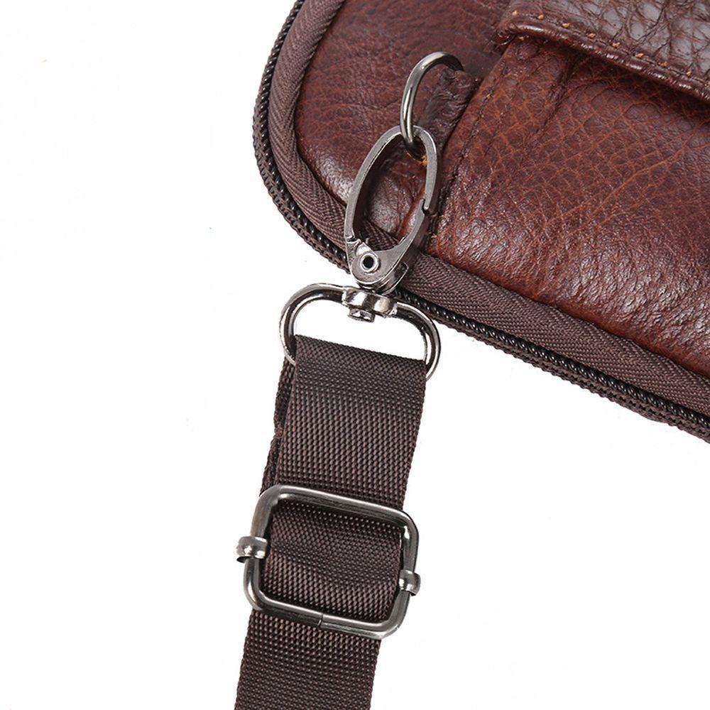 Genuine Leather Phone Chest Bag Large Capacity Messenger Bag Crossbody Phone Bag  Cell Phone