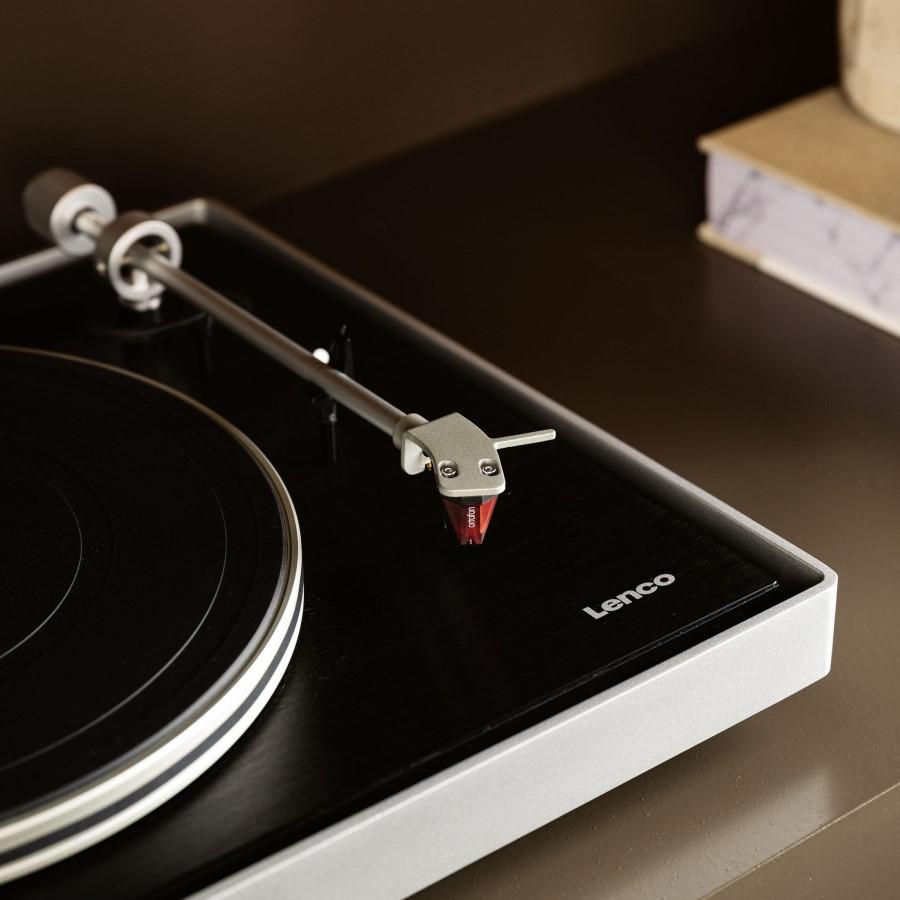 LENCO L-455BK - gramofon z aluminiową obudową i wkładką 2M RED, Lenco