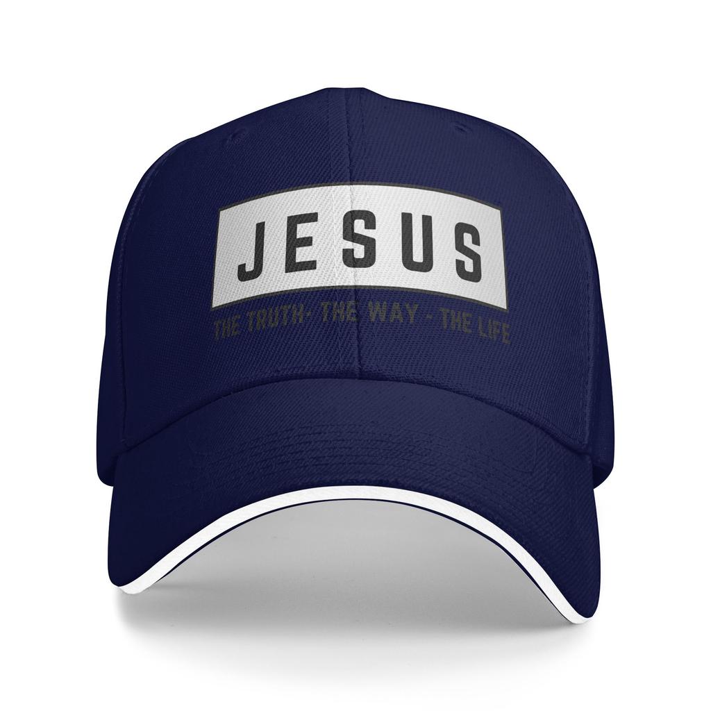 Christ Jesus Is The Way The Truth The Life Blessed Baseball Cap Vintage Sandwich Hats Unisex Adjustable Dad Hat Outdoor