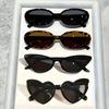 4 Pairs of Glasses Combination Oval Shaped Glasses for Both Men and Women, Fashionable Party and Street Photography Glasses