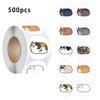 500 Cute Kitten Mimi Stickers: DIY Journal, Phone Case Decoration, Gift Sealing Labels, 500 Sheets/Roll