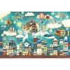 EPOCH 1000 Piece Jigsaw Puzzle Noriko Nishimura Flying Fish Town Cafe Illustration 50x75cm with Glue and Tool