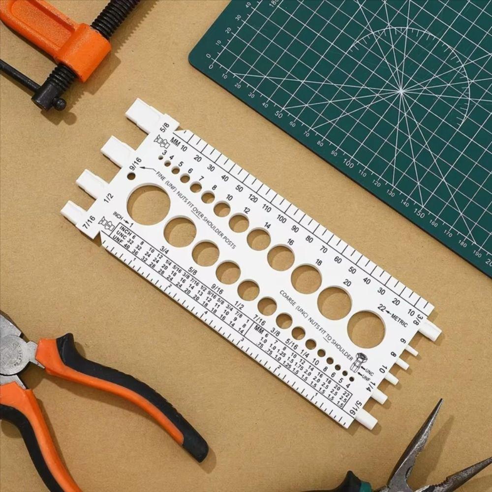 Imperial Standard Screw Size Measuring Ruler Metric Size Bolt Gauges Measuring Tool  Industrial Use